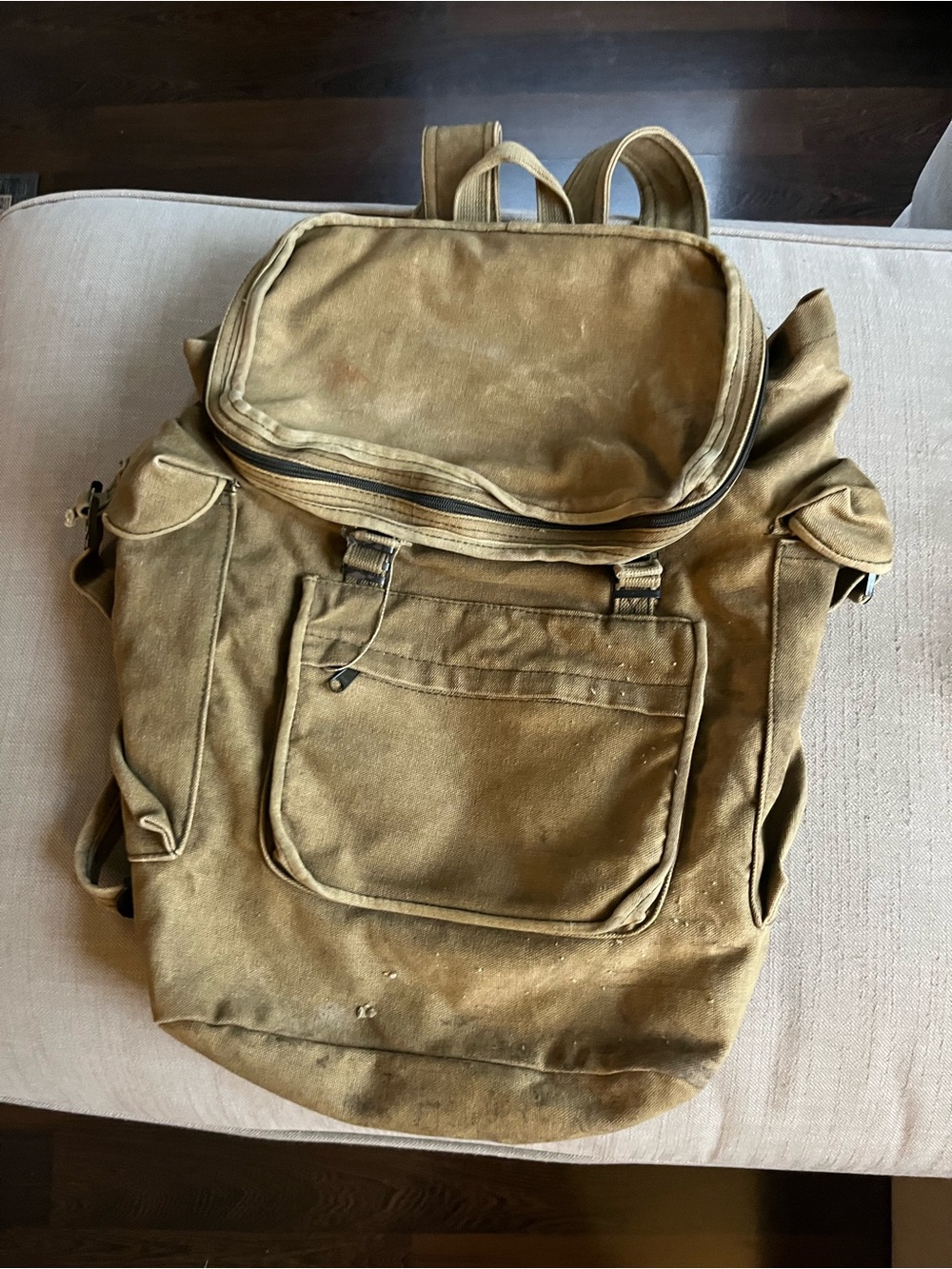 Canvas Utility Backpack - Tan